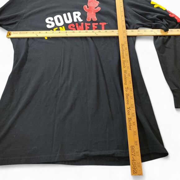 Sour Patch Kids Shirt Sour Then Sweet Candy Long Sleeve Graphic Black Colorful L - Picture 9 of 9
